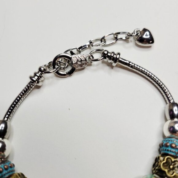 NWT Pandora Style Charm Bracelet – Premium Mix Glow In The Dark, Copper Nice M/L - Picture 4 of 6